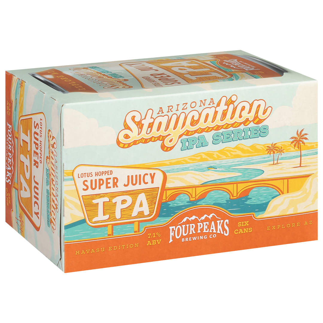 Four Peaks Brewing Co. Lotus Hopped Super Juicy IPA Staycation Beer 6 - 12 fl oz Cans