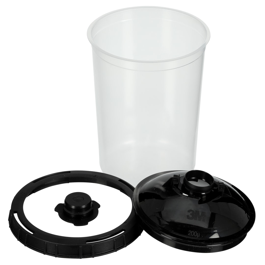 3M™ PPS™ Basic Serie Deckel-und Innenbecher-Kit, Groß, 850 ml, 200 µm, PBL200