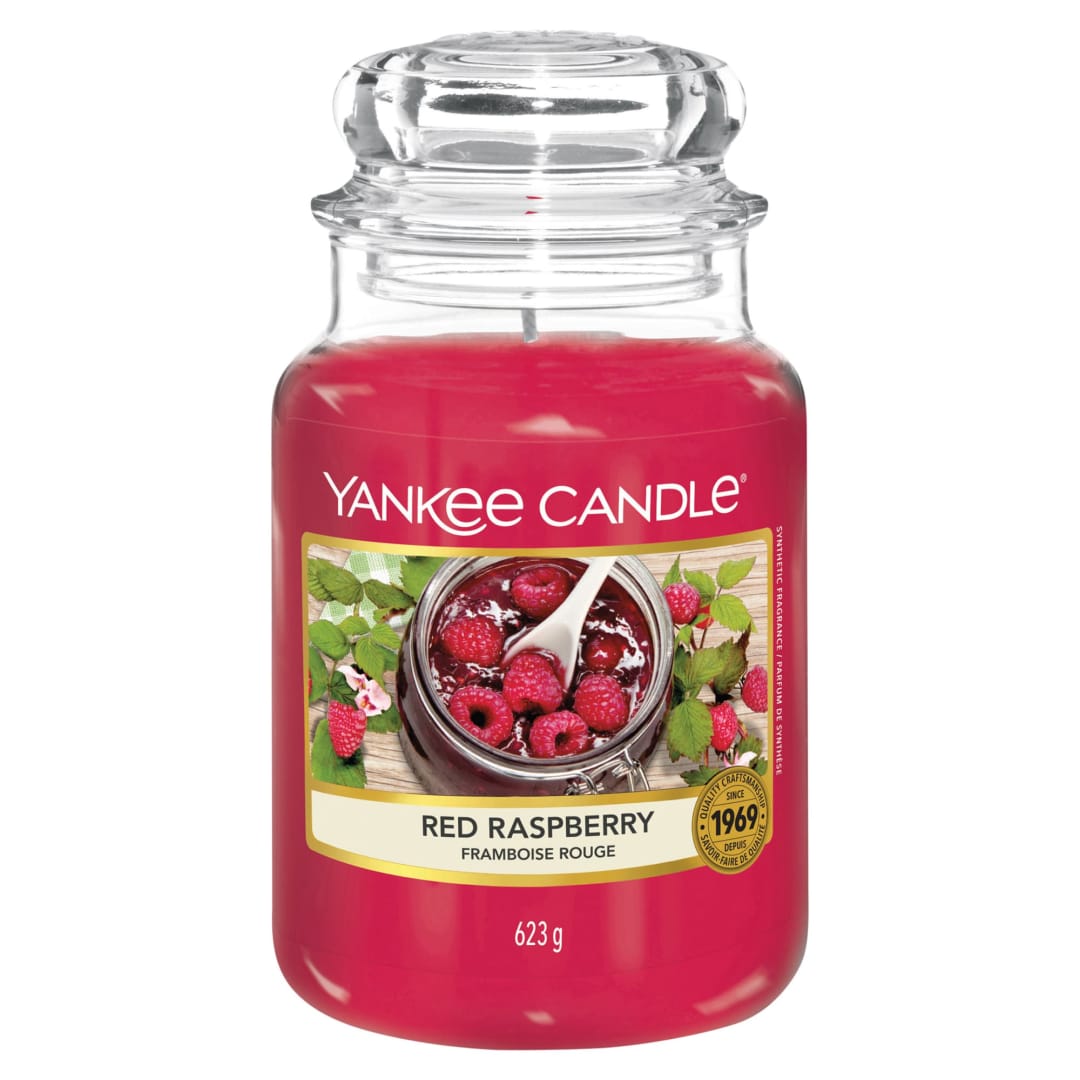 Yankee Candle® Scented Candle | Red Raspberry Large Jar Candle | Long Burning Candles: up to 150 Hours | Gifts for Women