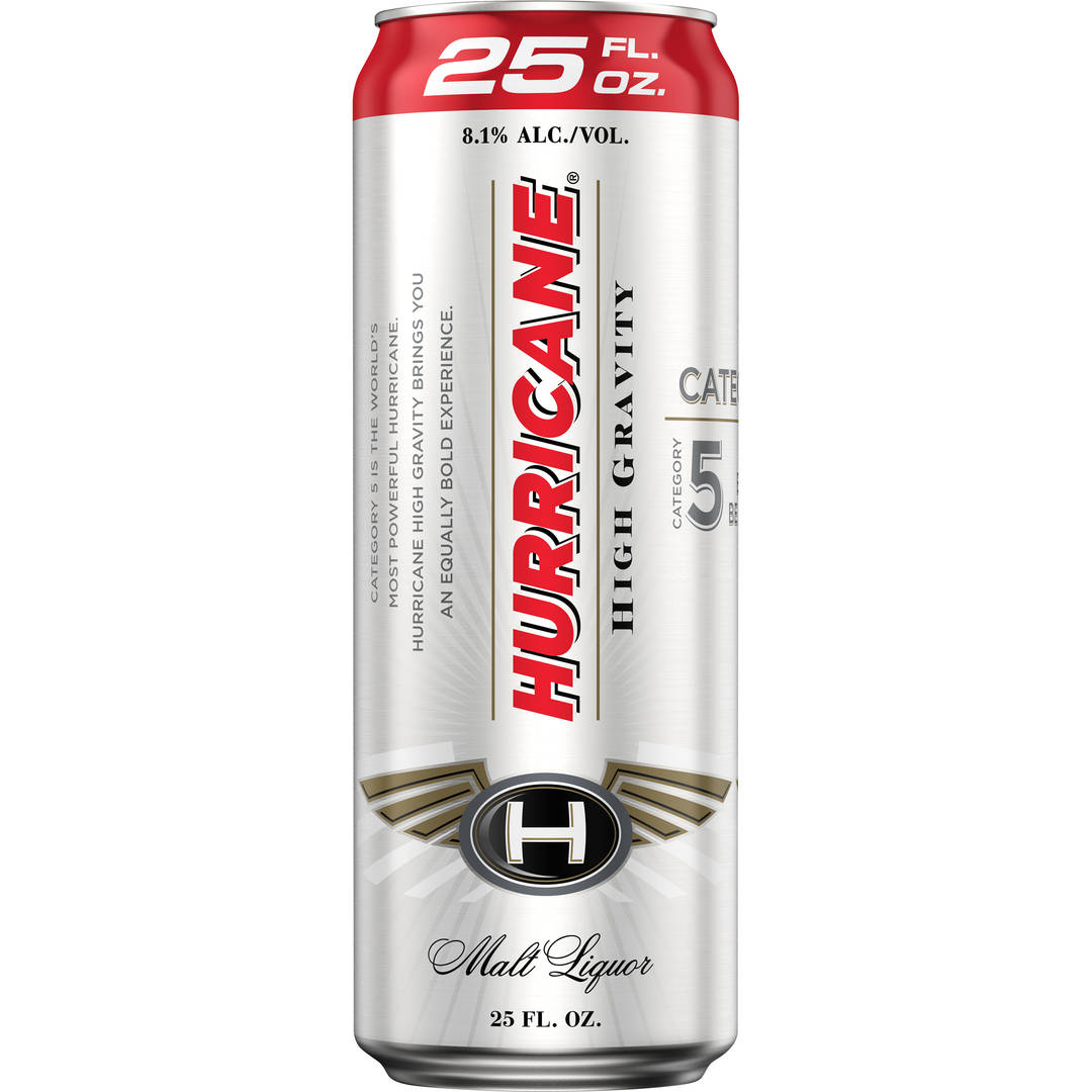 Hurricane High Gravity Malt Liquor, 25 fl. oz. Can, 8.1% ABV