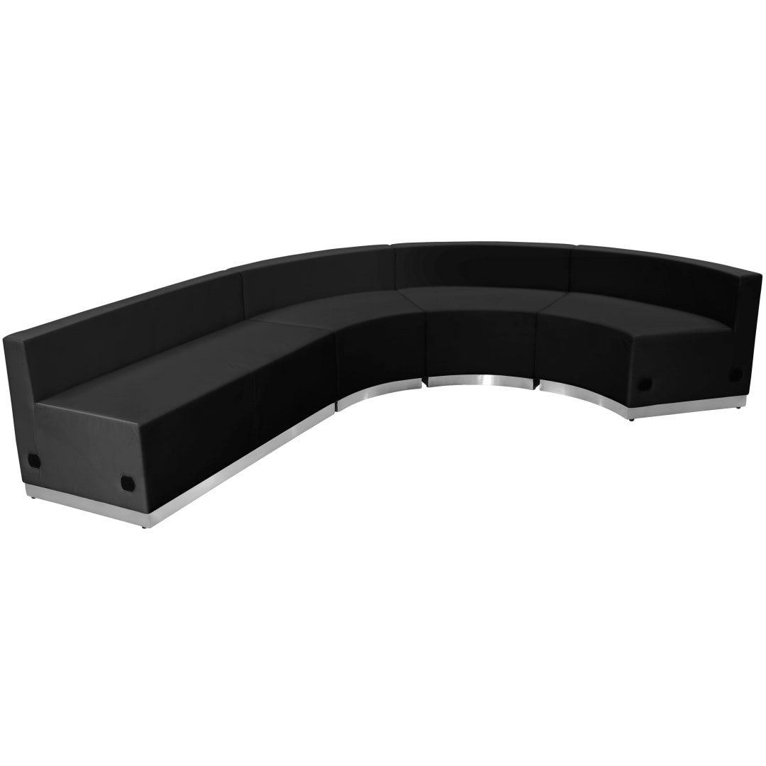 HERCULES Alon Series Black LeatherSoft Reception Configuration, 4 Pieces