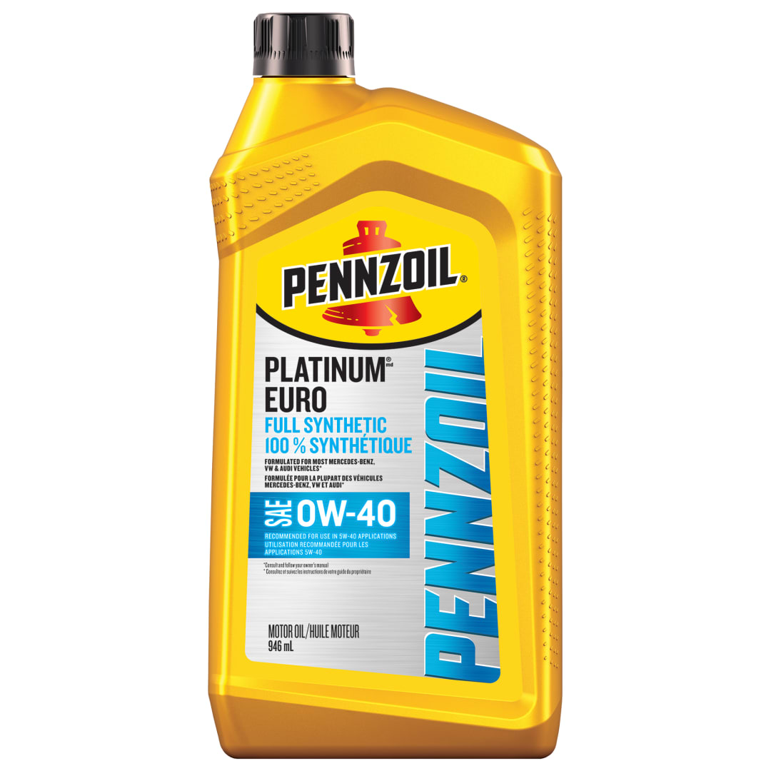 Pennzoil Platinum Euro Full Synthetic 0W-40 Motor Oil, 1 Quart