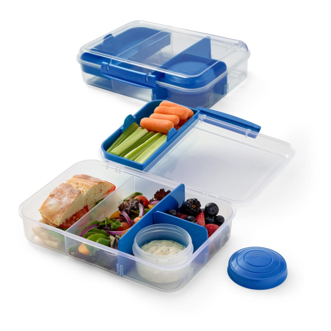 Rubbermaid Pack & Go 1.48 L Bento Create, 2-Pack, Meal Prep Containers with Compartments and Dividers