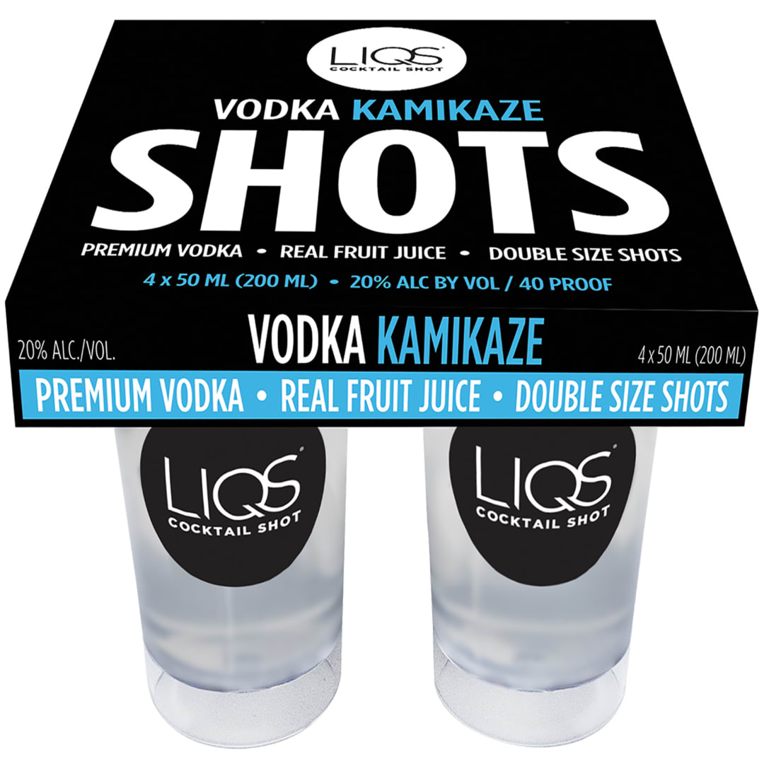 LIQS Kamikaze Vodka Cocktail Shots 50ml 4 Pack