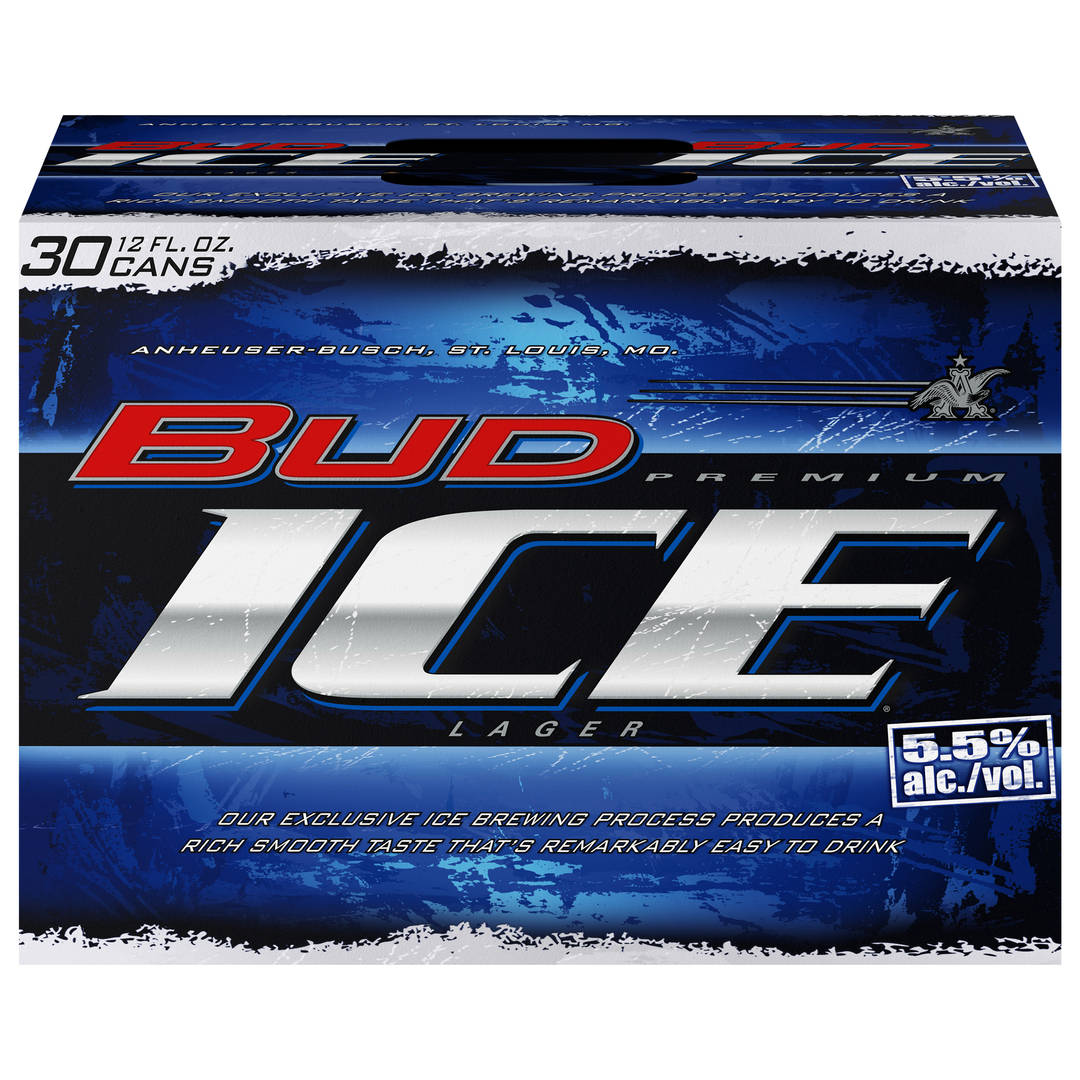 Bud Ice Premium Lager Beer 30 - 12 fl oz Cans