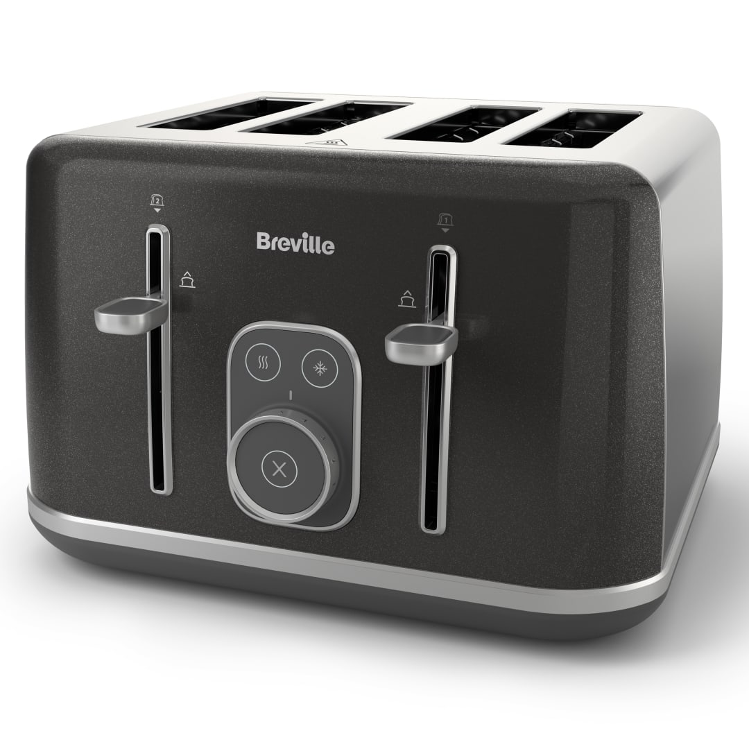 BREV AURA 4 SLICE TOASTER SHIMMER GREY
