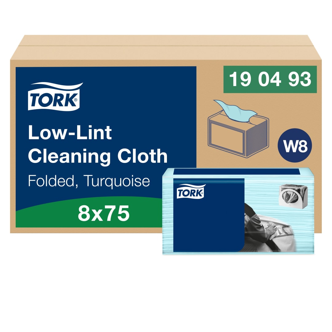 Tork Low-Lint Cleaning Cloth Turquoise W8