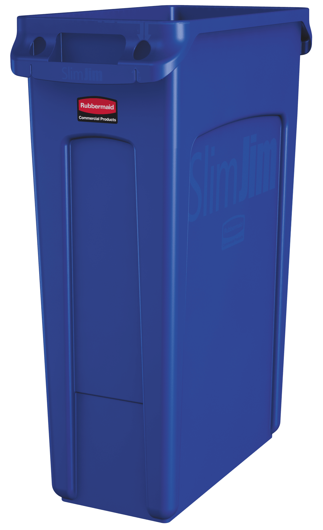 Rubbermaid Commercial Products SLIM JIM 23 Gallon Vented Trash Can , Blue