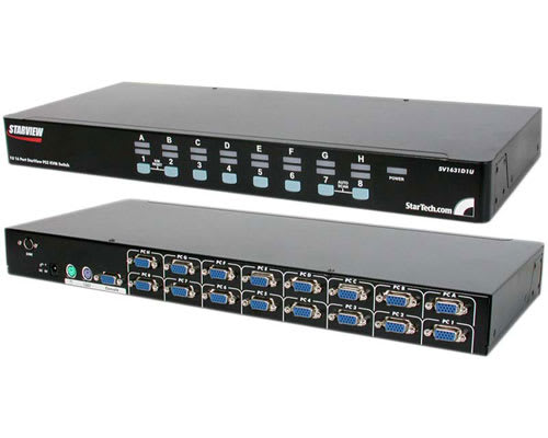 16 Port 1U StarView PS2 KVM swtich w/ OSD