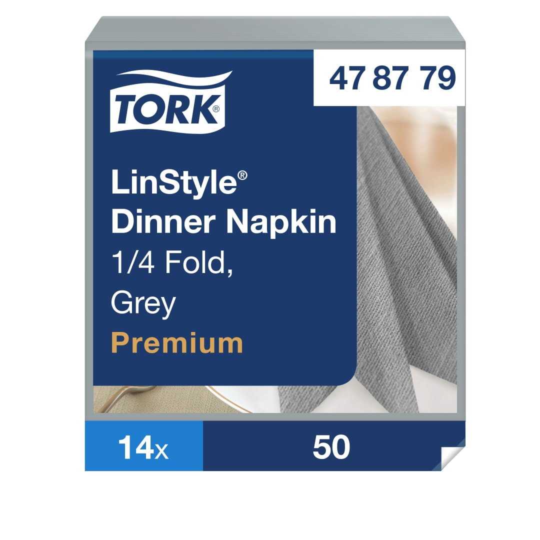 Tork Premium LinStyle® Grey Dinner Napkin
