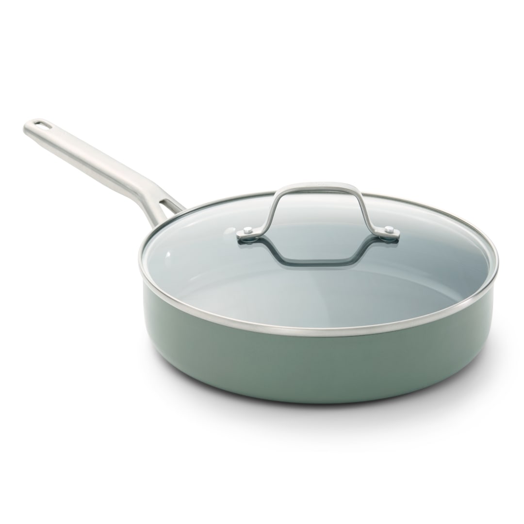 Calphalon® Ceramic Nonstick 3-Qt. Sauté Pan with Lid, Silver Ash