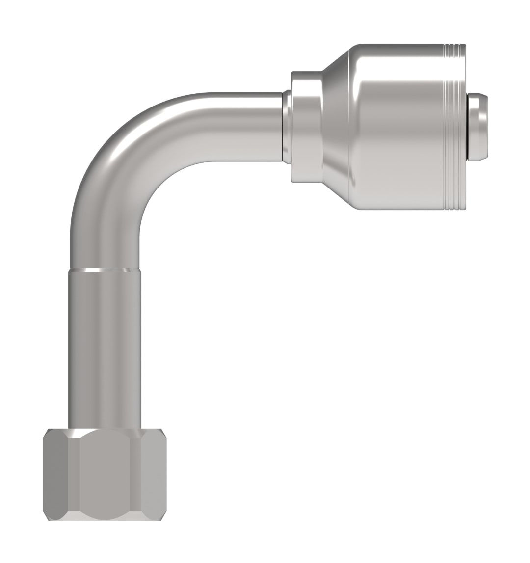 Aeroquip 3/4" Female JIC 90 Degree Long x 3/4", 4 Wire Hose Fitting