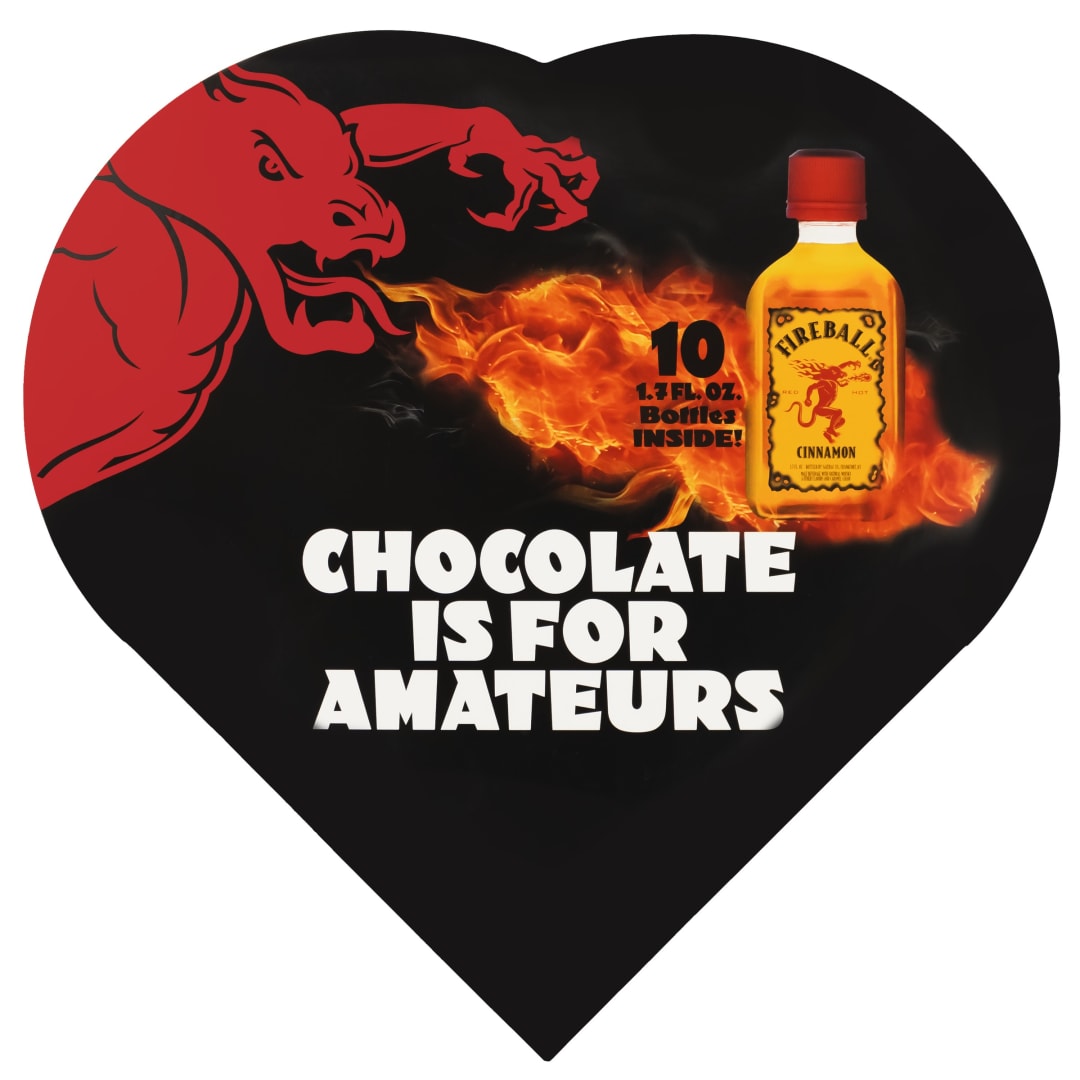 Fireball Valentine Cinnamon Malt Beverage10 Pack 50ml 33 Proof