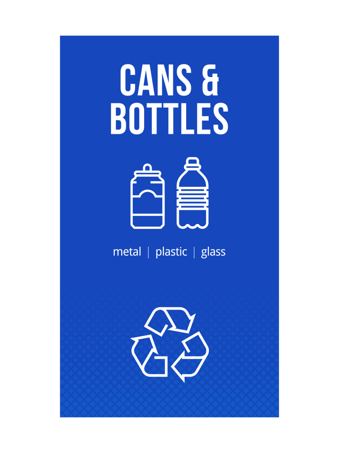  FUSION - Sign - Body - Cans & Bottles - Blue