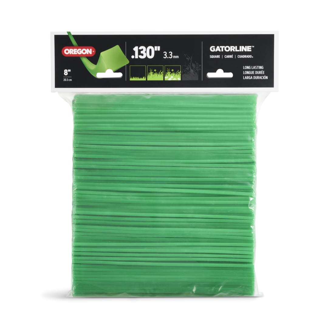 Oregon Precut Square Gatorline Trimmer Line, 0.130 in. by 8 in. Length, 3 Lbs