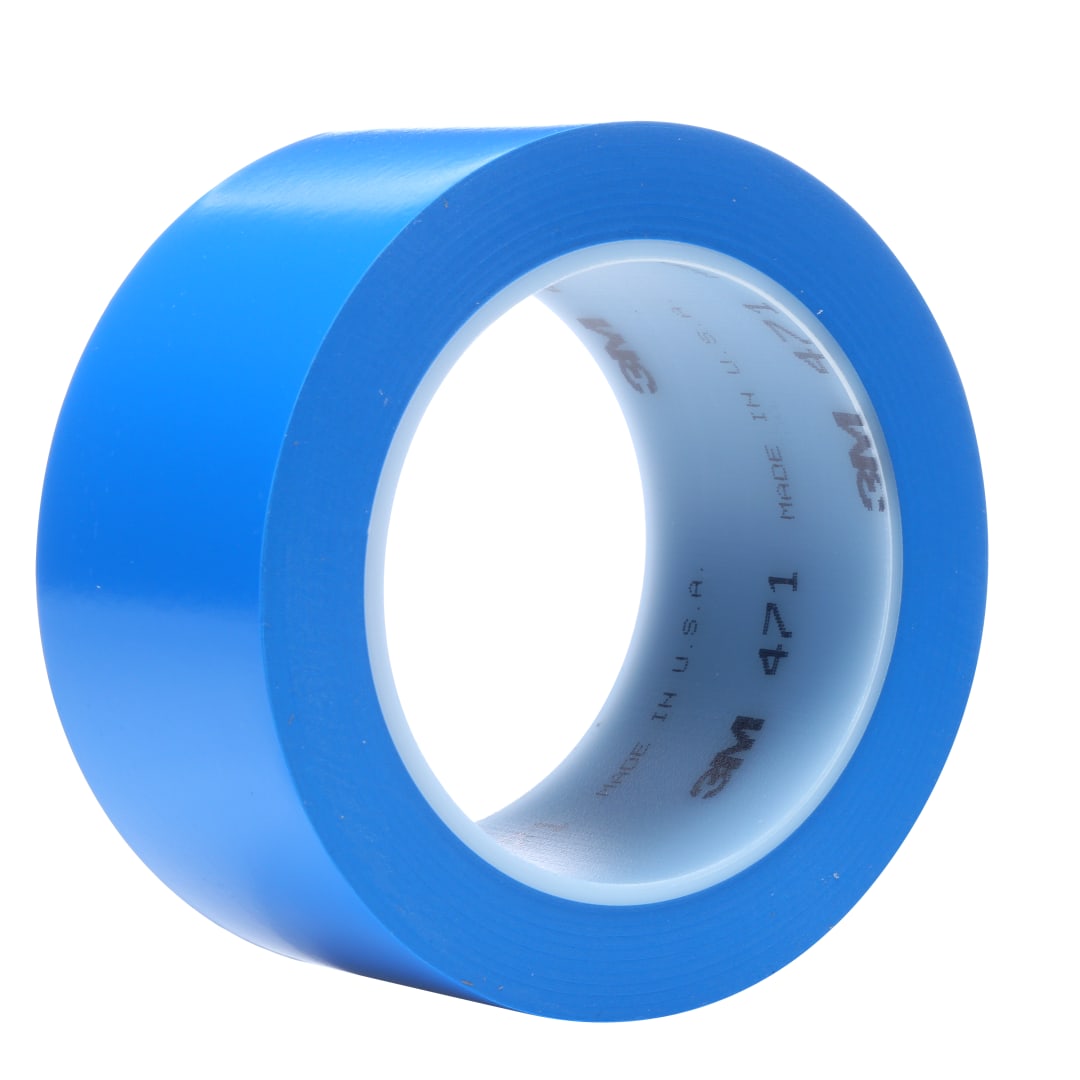 3M™ Vinyl Tape 471, Blue, 1220 mm x 33 m, 1 roll per case, Untrimmed