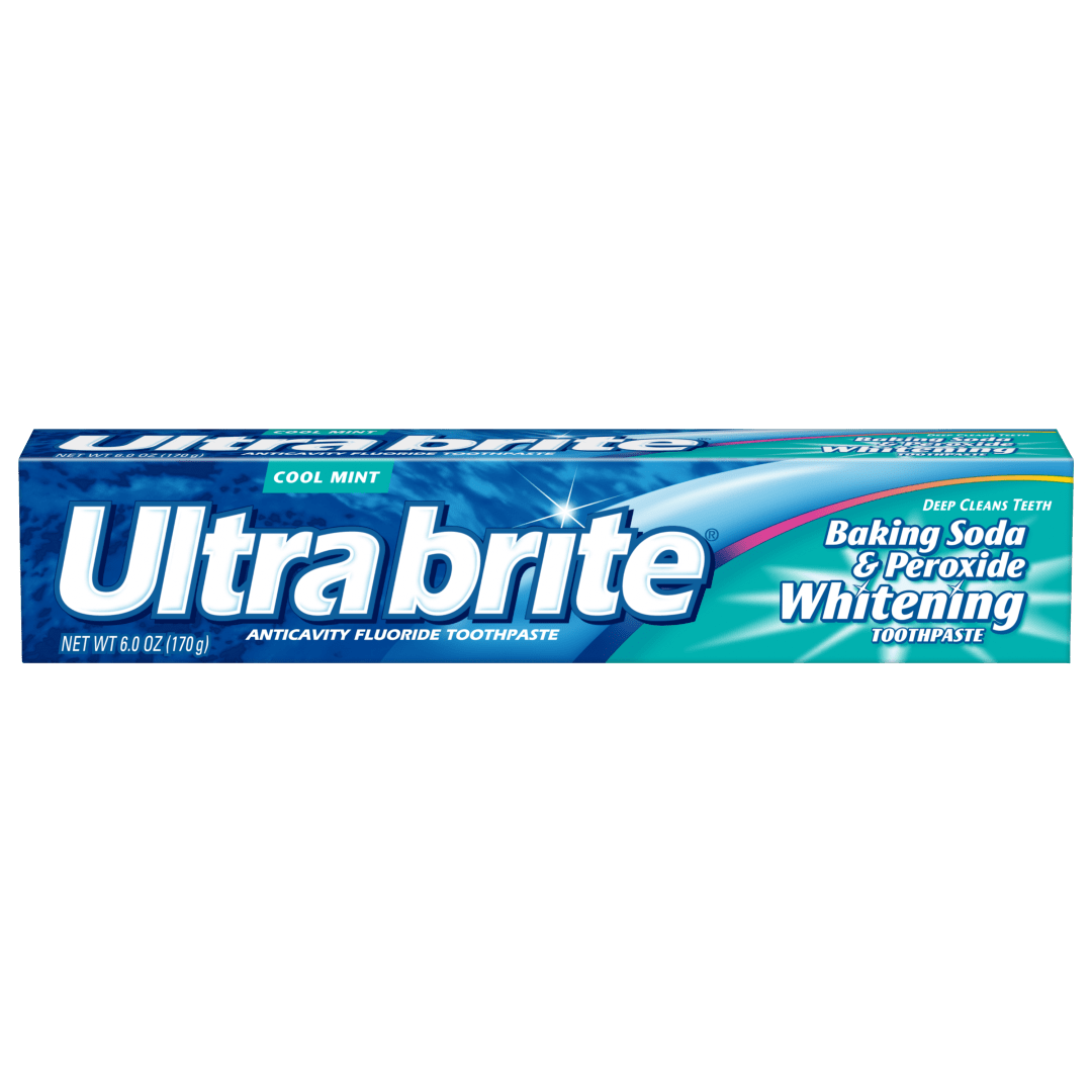 Ultra Brite Baking Soda and Peroxide Whitening Toothpaste, Cool Mint - 6 ounce