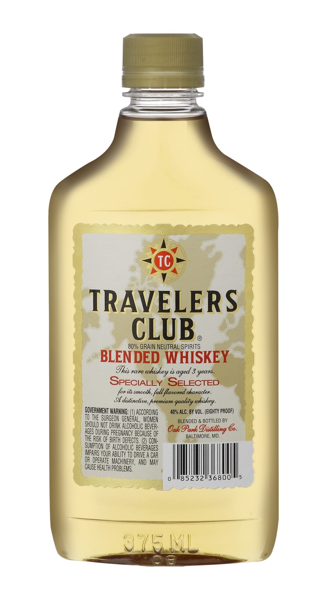 Travelers Club Blended American Whiskey 375ml 80 Proof