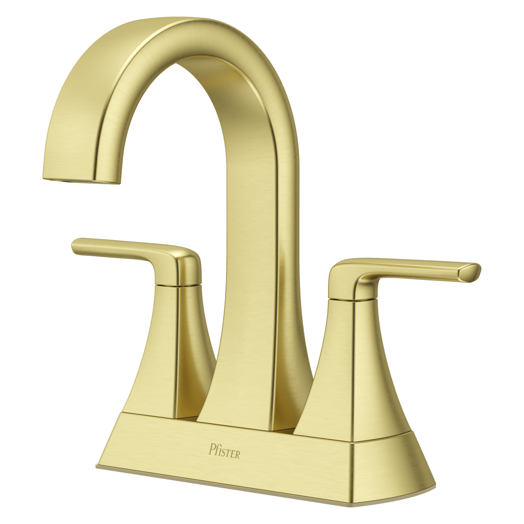Bruxie 2-Handle 4 " Centerset Bathroom Faucet in Brushed Gold