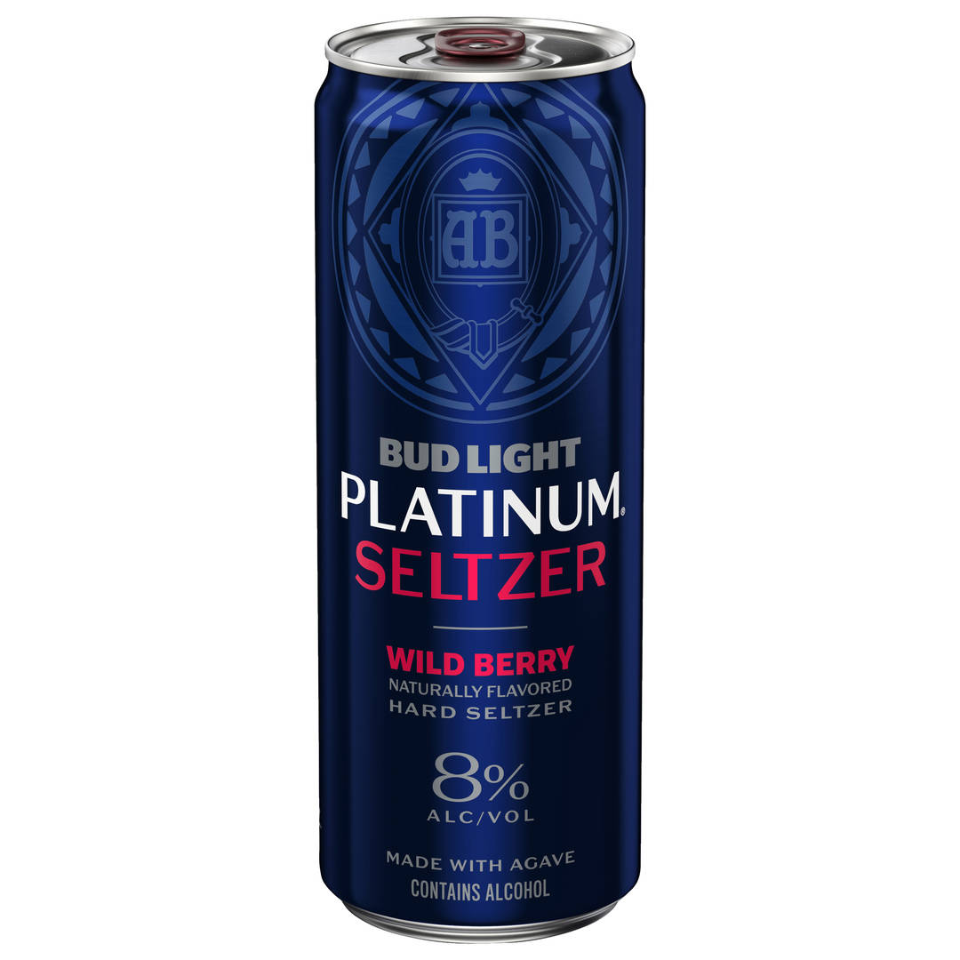 Bud Light Platinum Seltzer Wild Berry 12 oz Single CAN Sleek 8ABV - Gloss Varnish