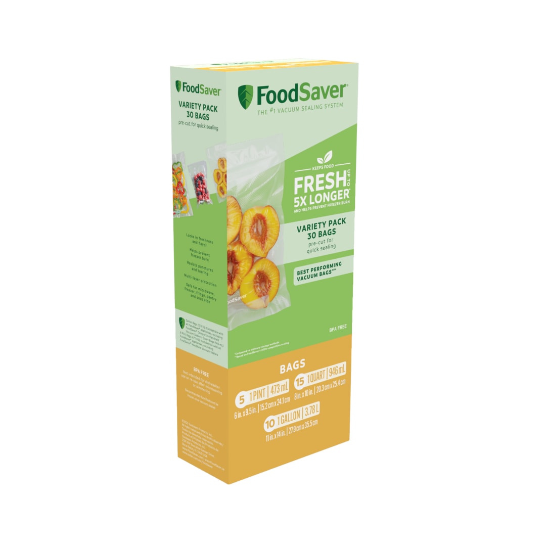 FoodSaver® Pint, Quart, Gallon Vacuum Seal Bags, Variety Pack, 30 Count