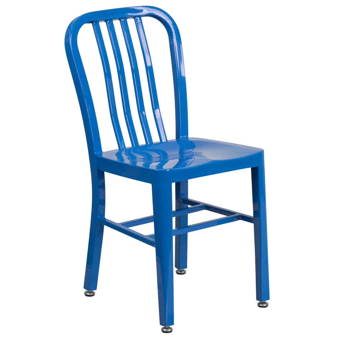 Gael Commercial Grade Blue Metal Indoor-Outdoor Chair