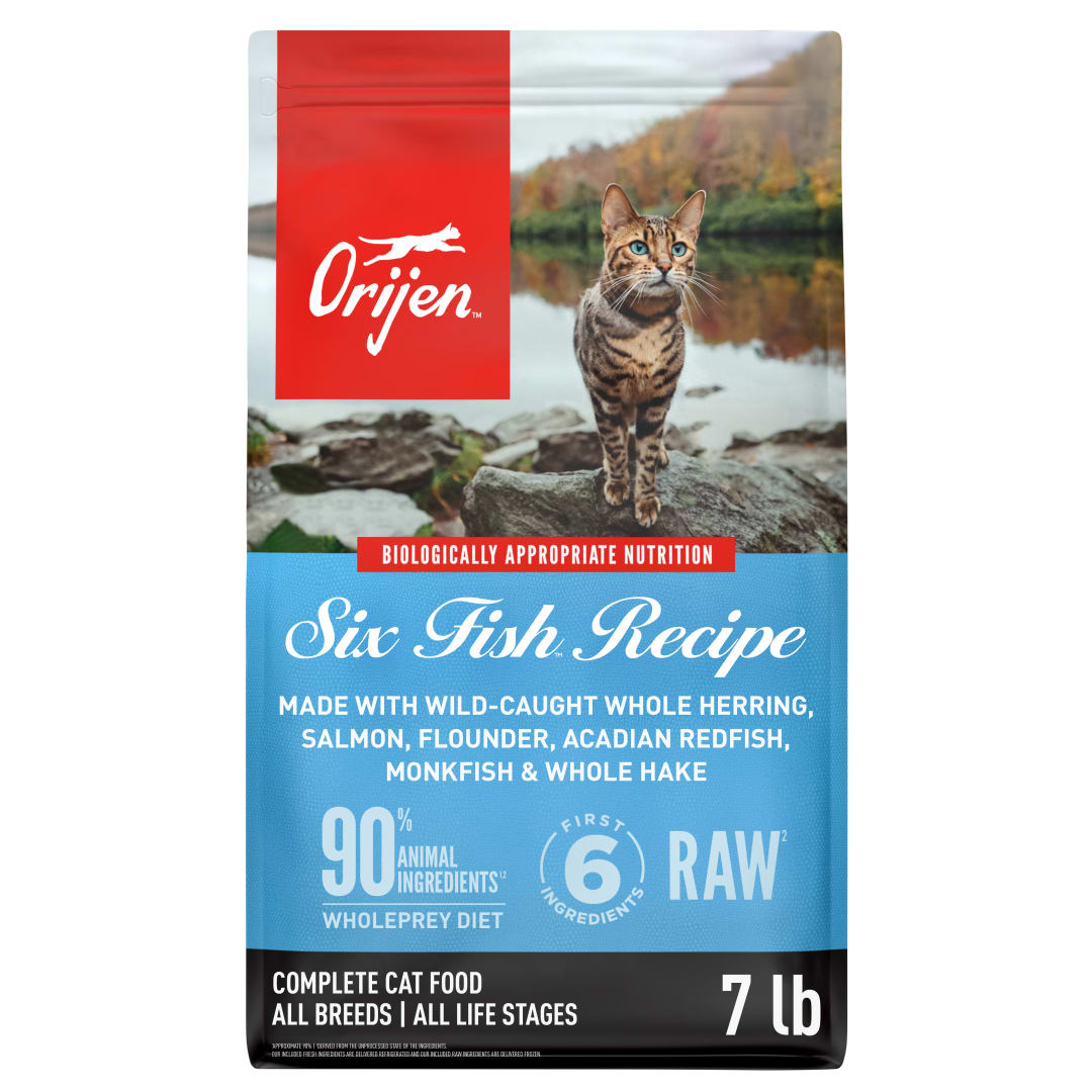 ORIJEN Grain Free High Protein Premium Dry Cat Food Six Fish Recipe