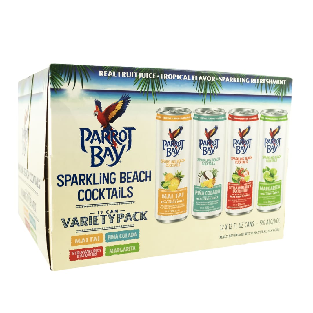 Parrot Bay Variety Sparkling Beach Cocktails 12 Pack 12Fl oz 10 Proof