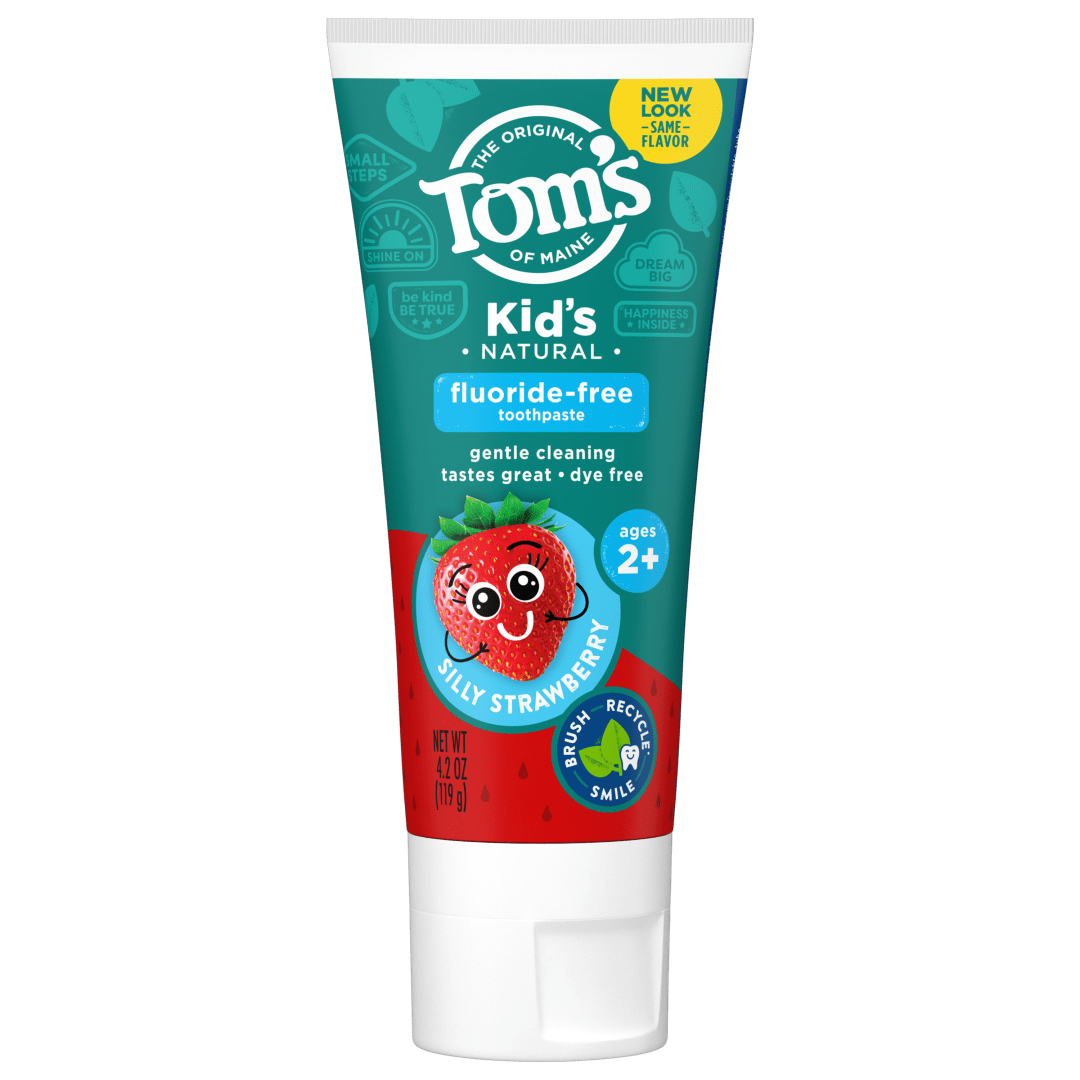 Tom's of Maine Natural Children's Toothpaste, Kids Toothpaste, Fluoride Free Toothpaste, Silly Strawberry, 4.2 Ounce, 1-Pack