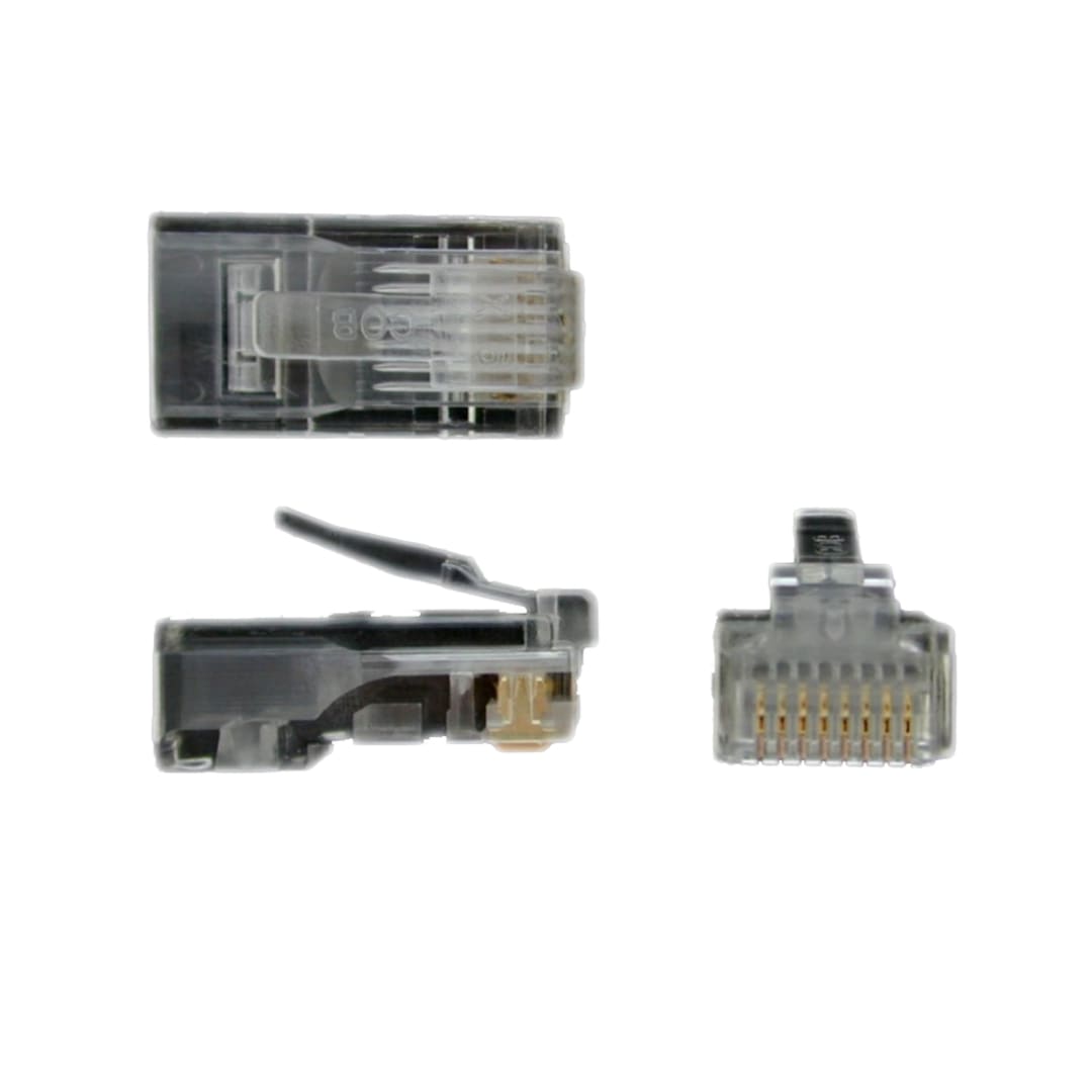RJ45 SOLID CONNECTOR 50U-GOLD PKG. OF 5