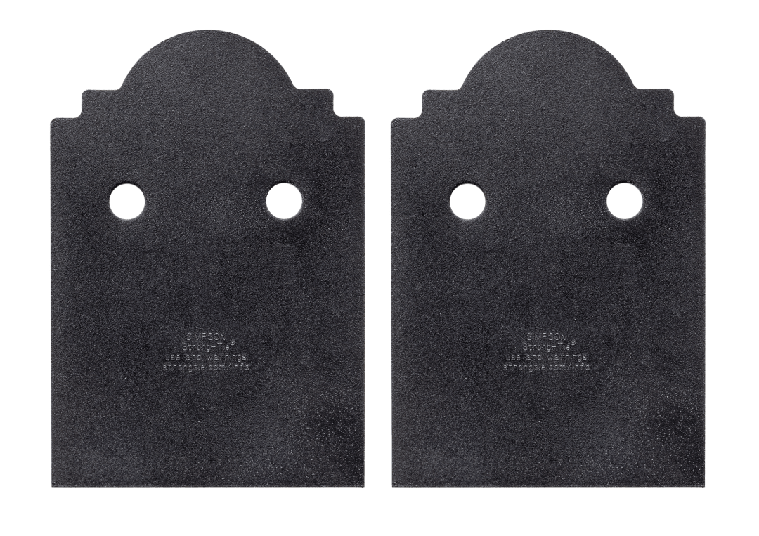 Simpson Strong-Tie APB66DSP Outdoor Accents® Mission Collection® ZMAX®, Black Post Base Side Plate for 6x (Qty-2)