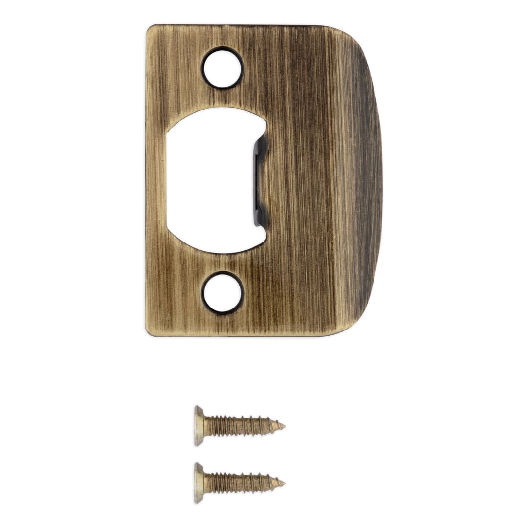 Square Corner Full Lip Strike for Knob/Lever in Antique Brass Finish