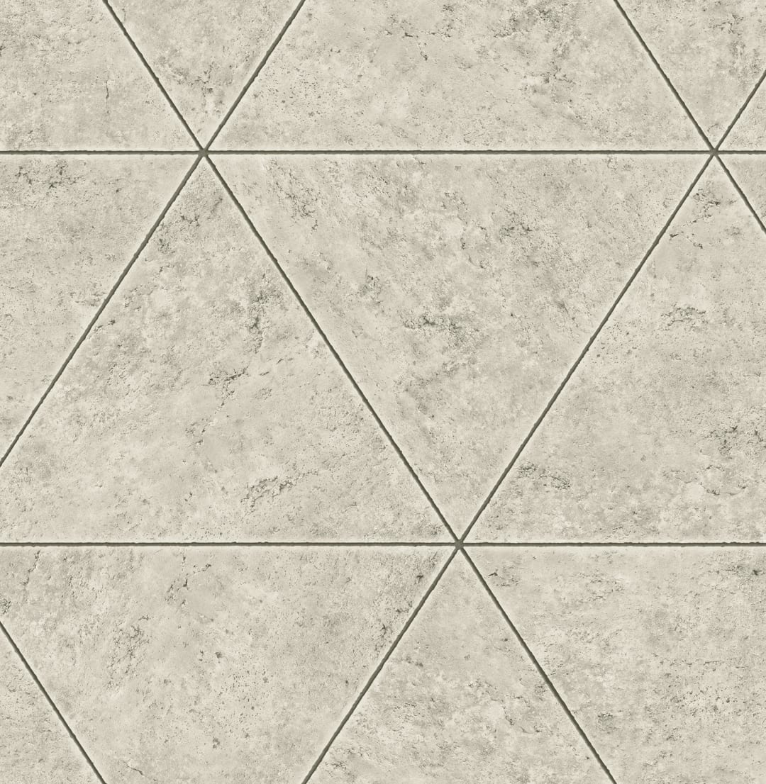 Polished Concrete Off White Geometric Wallpaper