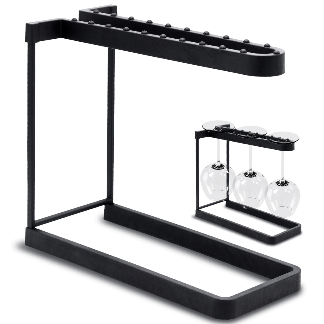 Happy Sinks Wine Glass Rack - Black