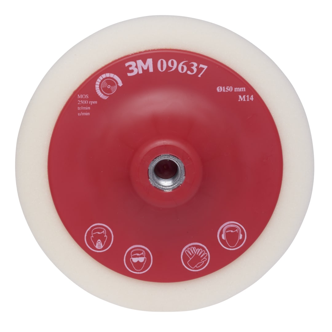 3M™ Perfect-It™ Sünger Pasta Pedi, Beyaz, Dişli, 150 mm, 09637