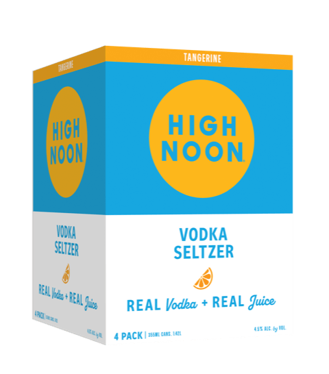 High Noon Tangerine Vodka Hard Seltzer 355ml Can 4 Pack