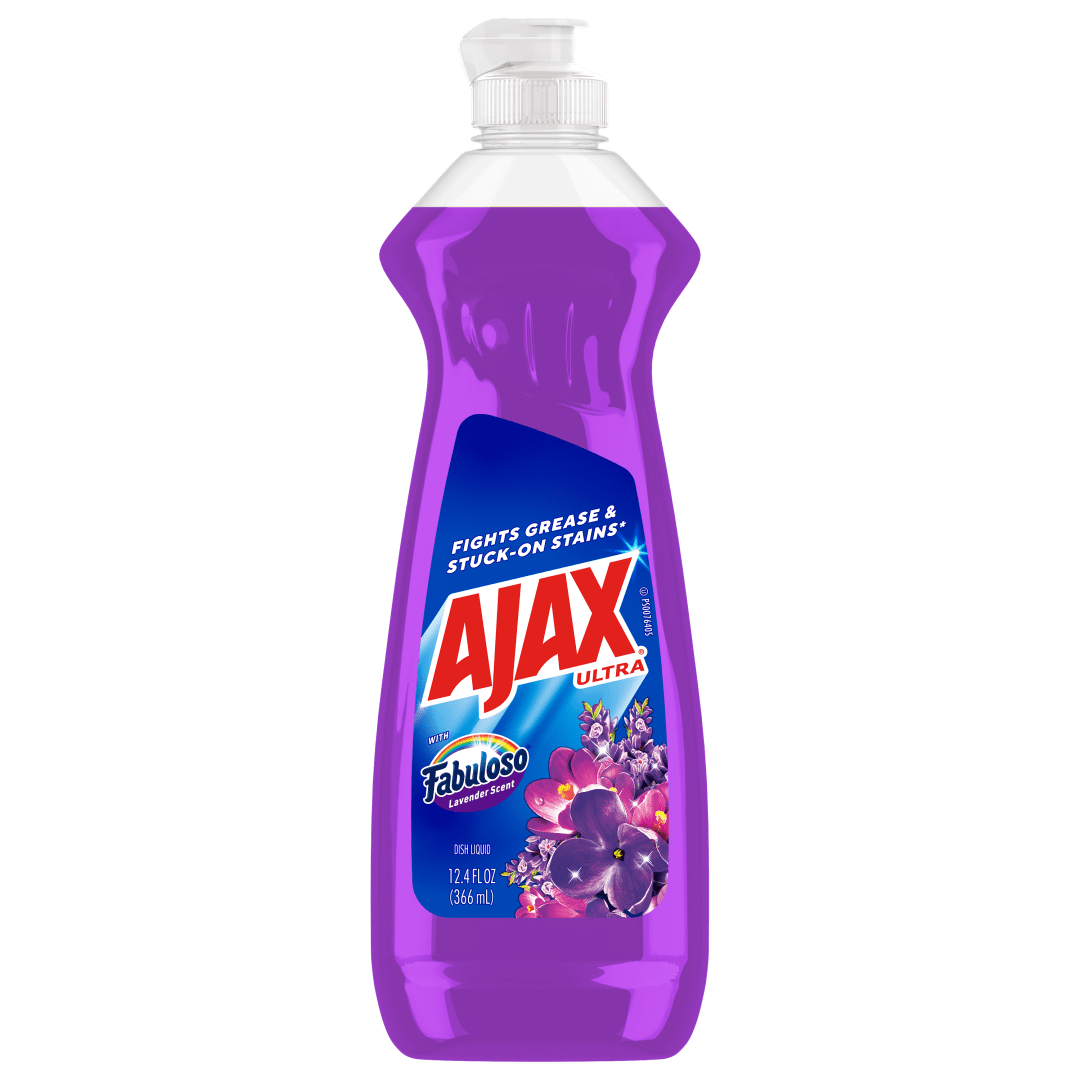 Ajax Ultra Liquid Dish Soap with Fabuloso Lavender Scent, Deep Cleaning Action, 12.4 oz Bottle