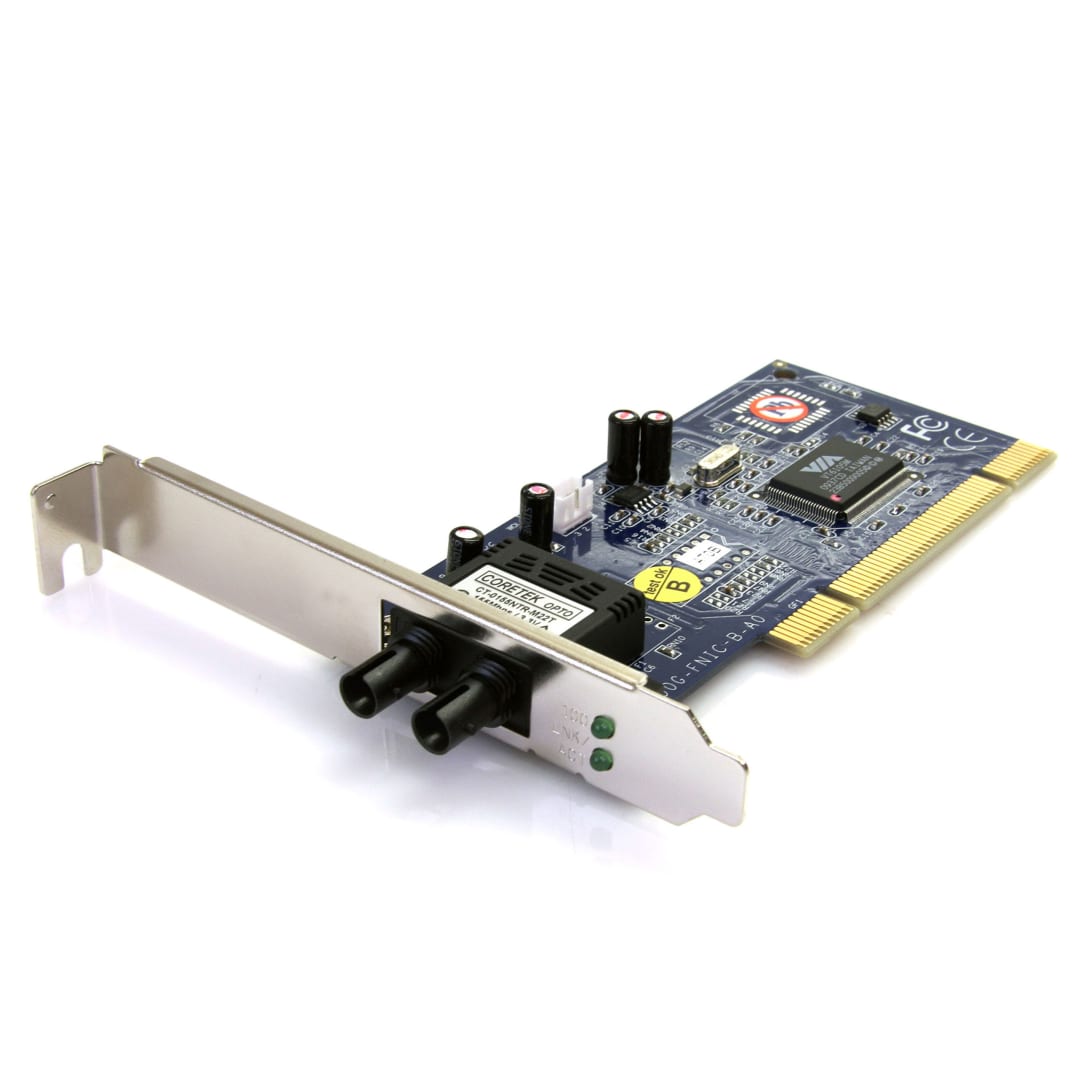100 Mbps Ethernet MM ST Fiber Optic PCI Card