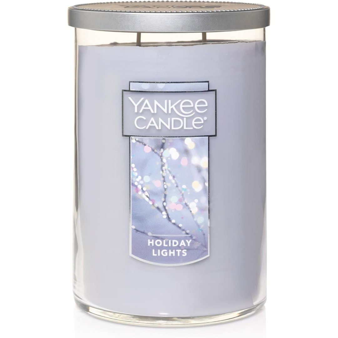Yankee Candle Holiday Lights Scented, Classic 22oz Large Tumbler 2-Wick Candle, Over 75 Hours of Burn Time
