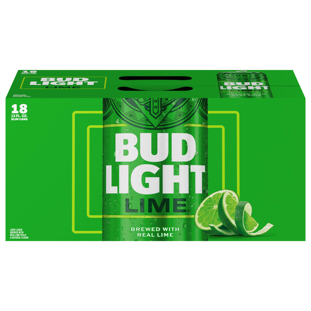 Bud Light Lime 18x12 oz Can Sleek Suitcase CARRIER - Aqueous Coating
