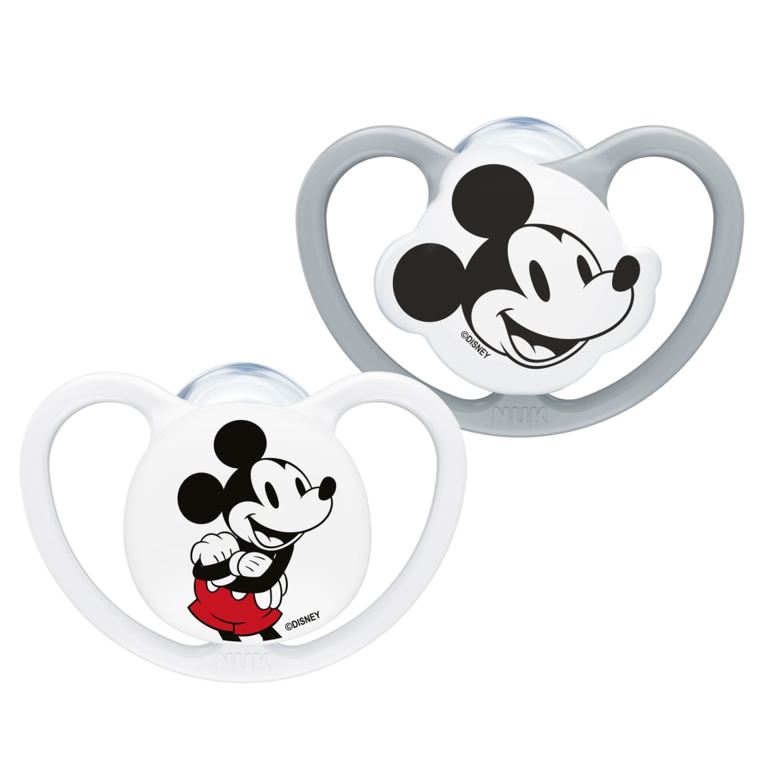 NUK PM PACI SI2 AIR MICKEY CL1 GREY 2/BO