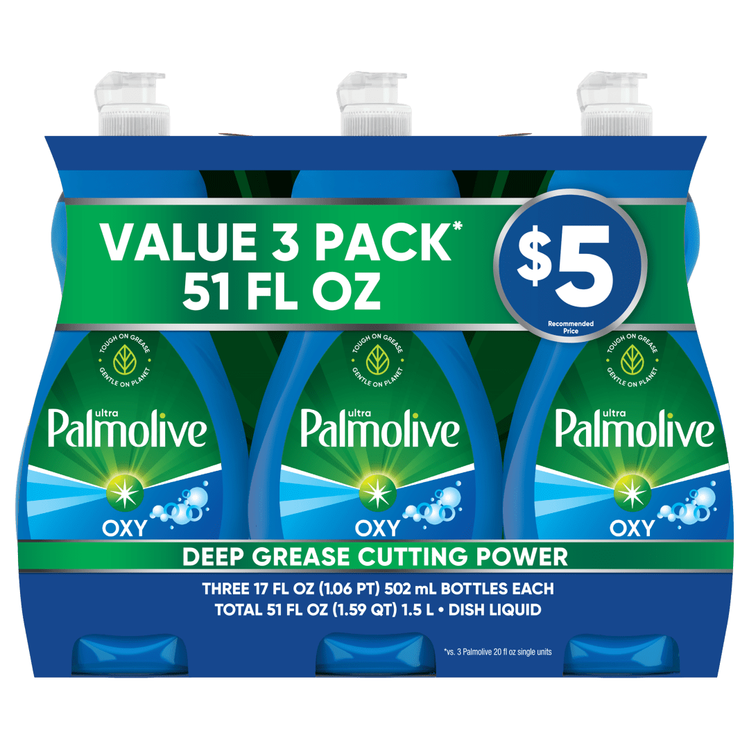 Palmolive Ultra Dishwashing Liquid Dish Soap, Oxy Power Degreaser - 17 Fluid Ounce, Triple Pack