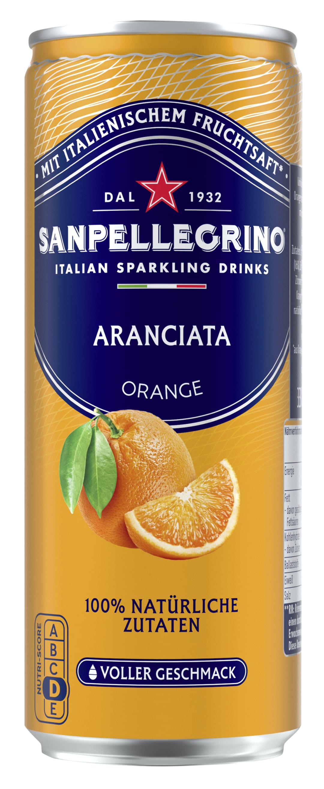 SANPELLEGRINO ARANCIATA All Nature EW 330ml Dose