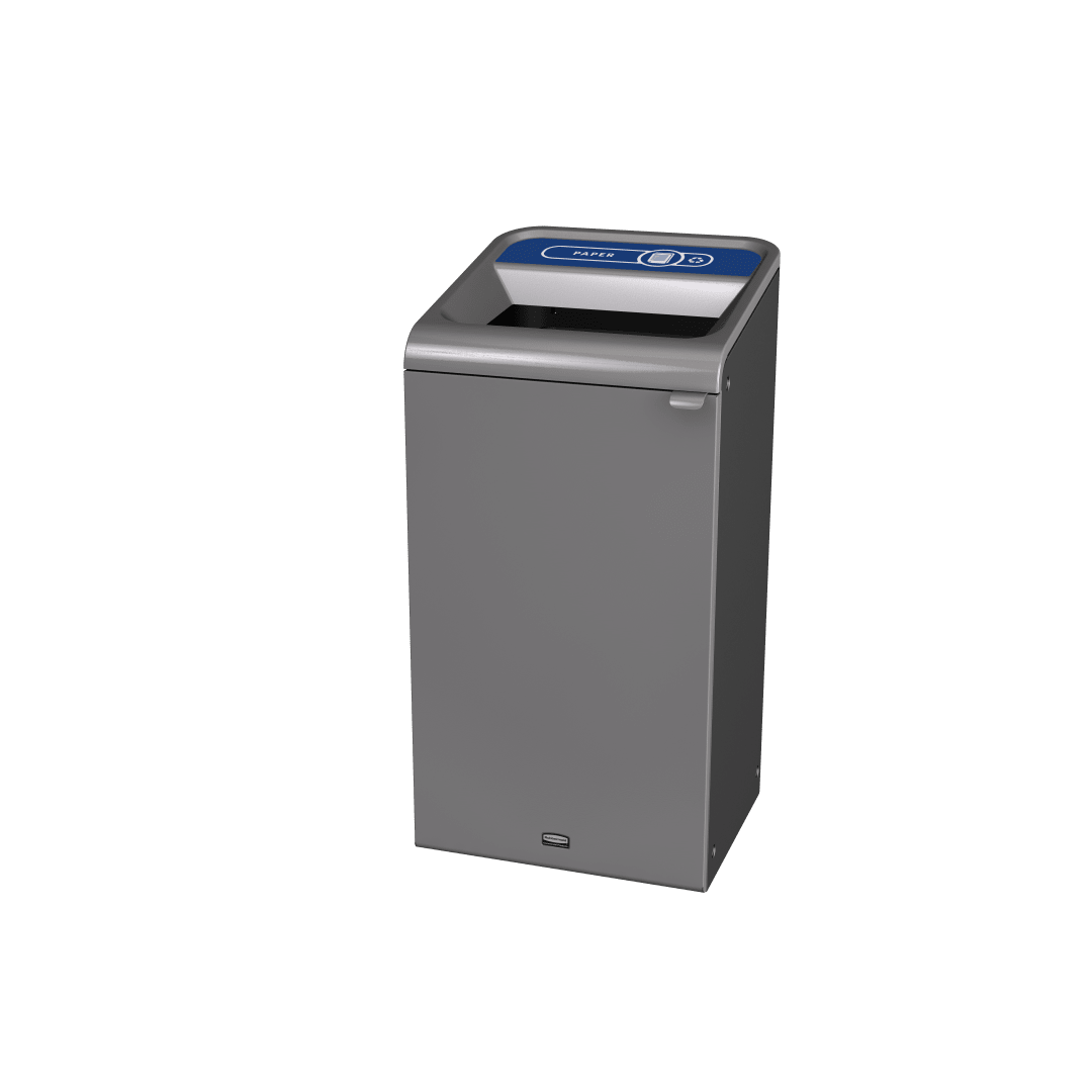 Rubbermaid Commercial Products Configure™ 23 Gal 1-Stream Paper Trash Can, Grey Stenni