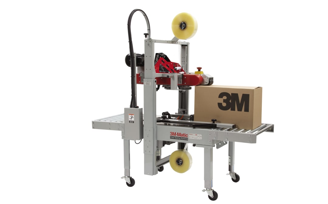 Fechador de caixas ajustável 3M-Matic™ 7000a3 Pro com o 3M™ Cabeçote de Fita AccuGlide™ 3, enfitamento de 3 pol. (76,2 mm)