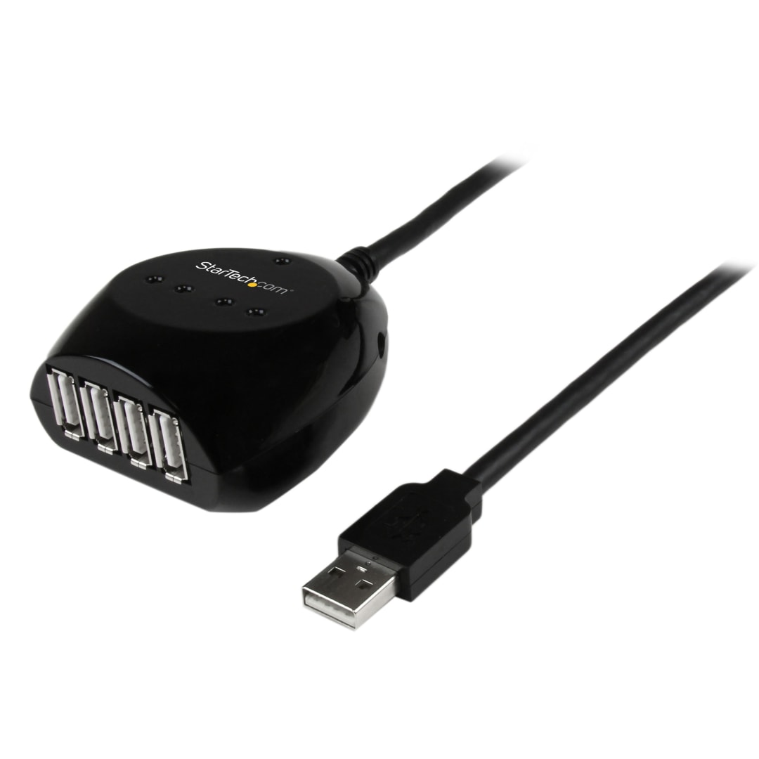 15m USB 2 0 Active Cable with 4 Port Hub