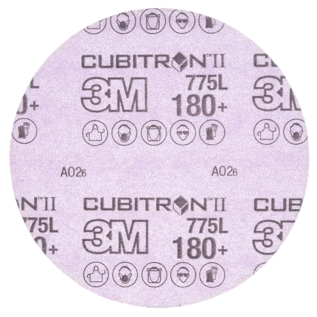 3M™ Cubitron™ II Hookit™ Film Disk 775L, 6 in x NH 180+ film 3 MIL, iç paket başına 50 disk, kutu başına 250 disk