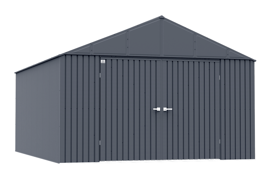 Arrow Elite 12 x 16 x 8 ft Anthracite Steel Storage Shed