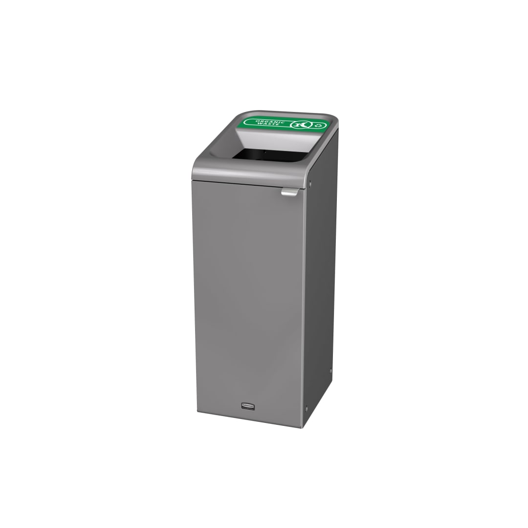 Rubbermaid Commercial Products Configure™ 15 Gal 1-Stream Compost Trash Can, Grey Stenni