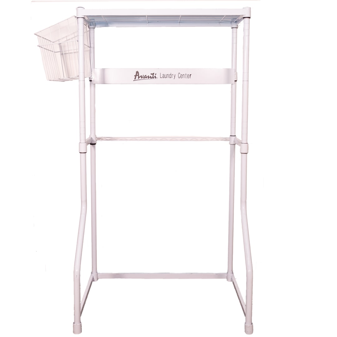 Avanti Stacking Rack for Compact Dryer and Washer, Space-Saving Laundry Center, Easy Assembly, in White (WDB20Y0W)